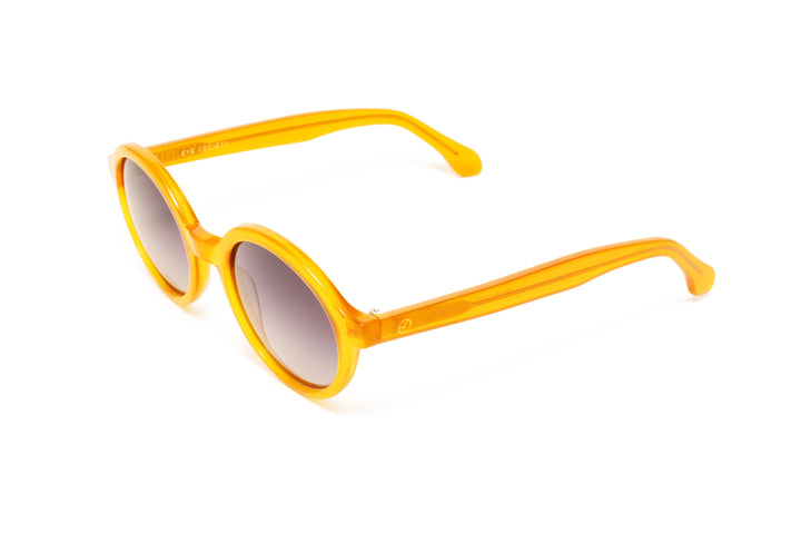 ARIA orange polarized round sunglasses, top view