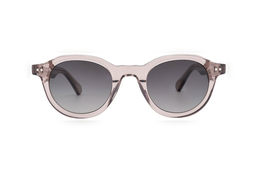 MORROW grey brown / grey polarized round sunglasses, front view