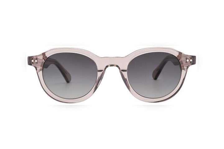 MORROW grey brown / grey polarized round sunglasses, front view