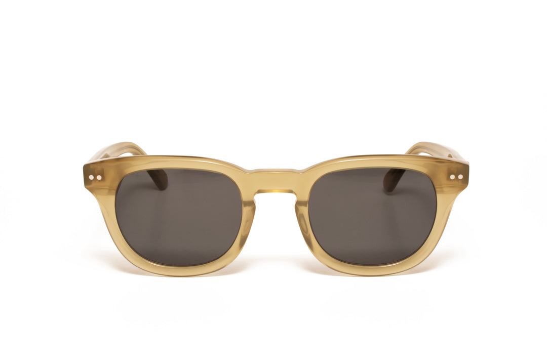 MIRAGE milky green polarized rectangle sunglasses, front view