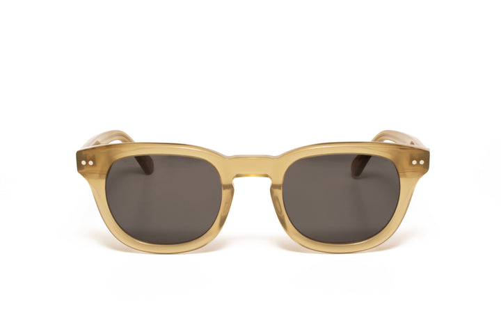 MIRAGE milky green polarized rectangle sunglasses, front view