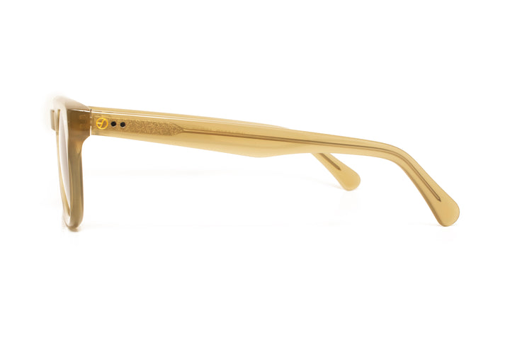 MIRAGE milky green polarized rectangle sunglasses, side view