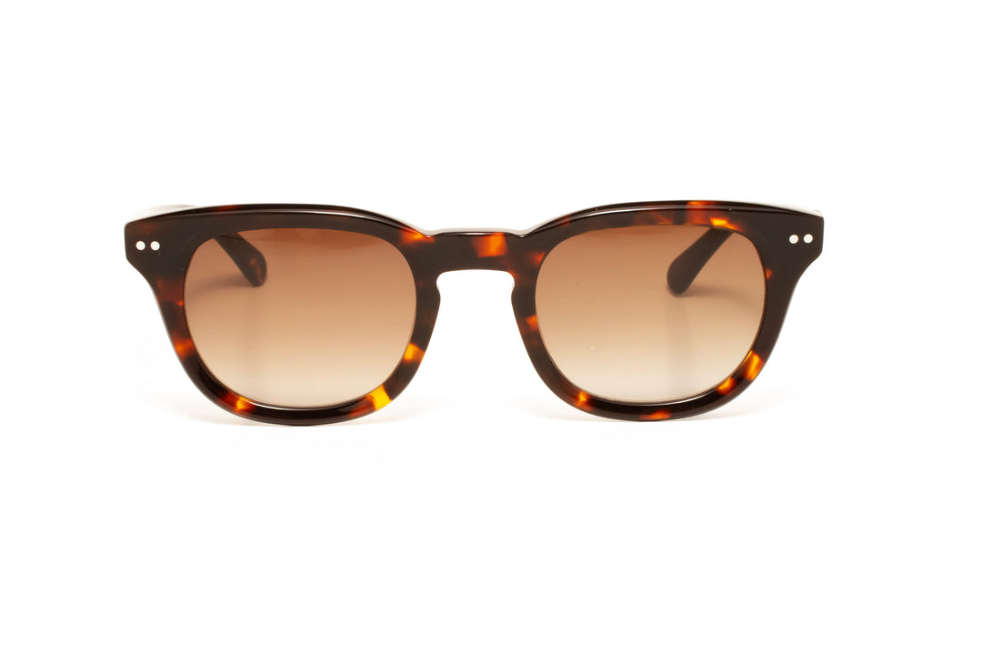 MIRAGE tortoise polarized rectangle sunglasses, front view