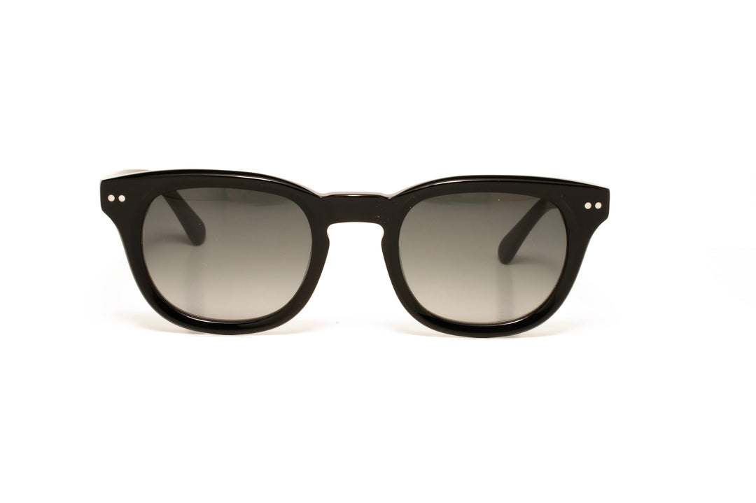 MIRAGE black polarized rectangle sunglasses, front view