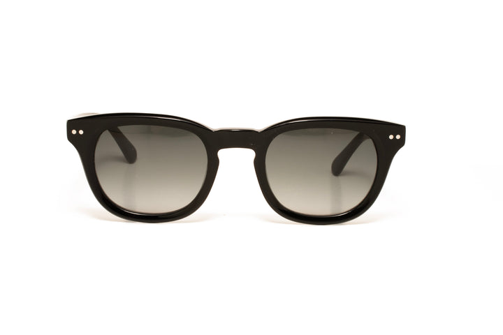 MIRAGE black polarized rectangle sunglasses, front view