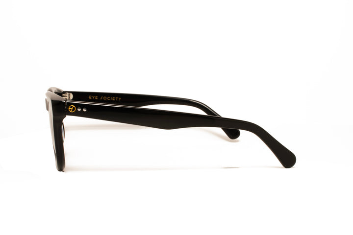 MIRAGE black polarized rectangle sunglasses, side view