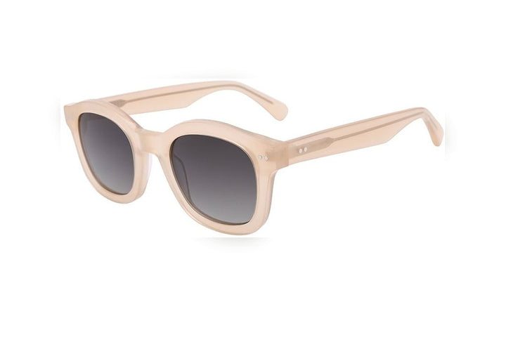 MORGAN milky l.brown / grey polarized round sunglasses, top view