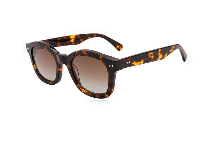 MORGAN tortoise / brown polarized round sunglasses, top view