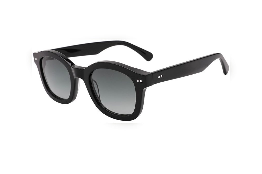 MORGAN black / grey polarized round sunglasses, top view