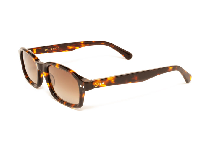 ECHO tortoise polarized rectangle sunglasses, top view
