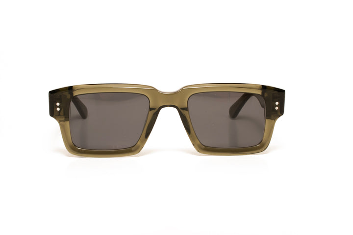 ELLIS d.olive green polarized rectangle sunglasses, front view