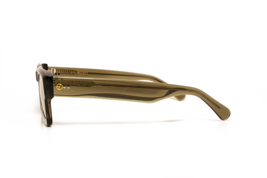 ELLIS d.olive green polarized rectangle sunglasses, side view