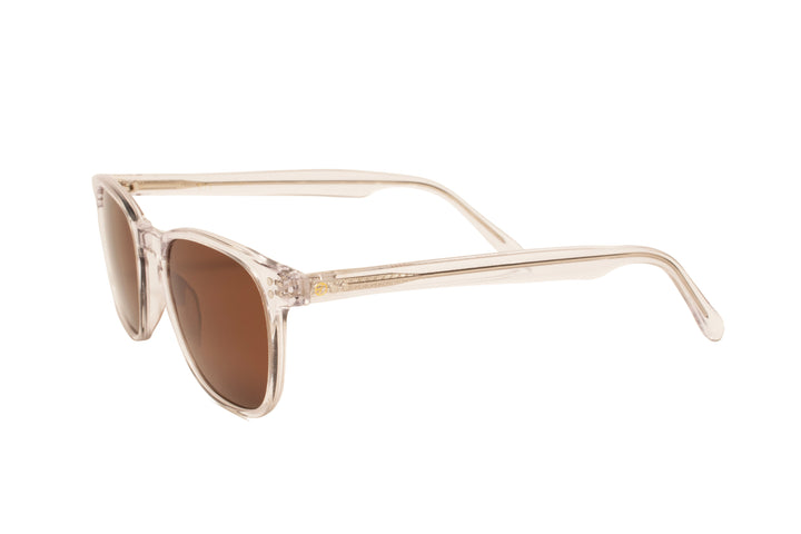 CASSIAN crystal polarized round sunglasses, top view