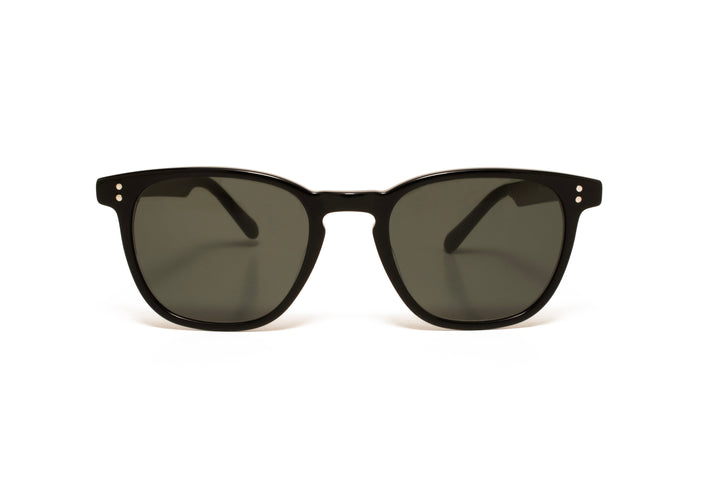 CASSIAN black polarized round sunglasses, front view