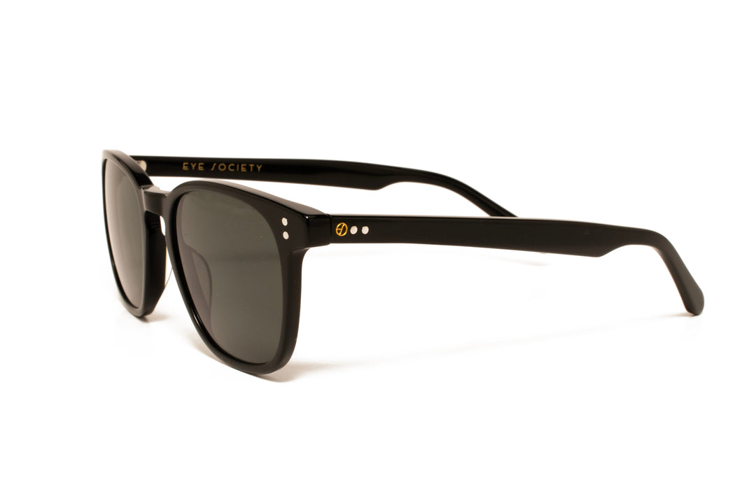 CASSIAN black polarized round sunglasses, top view