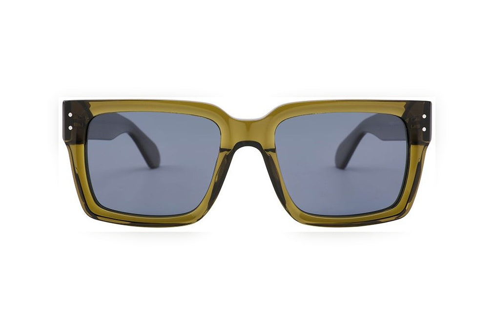 TORIN d.green / grey polarized rectangle sunglasses, front view