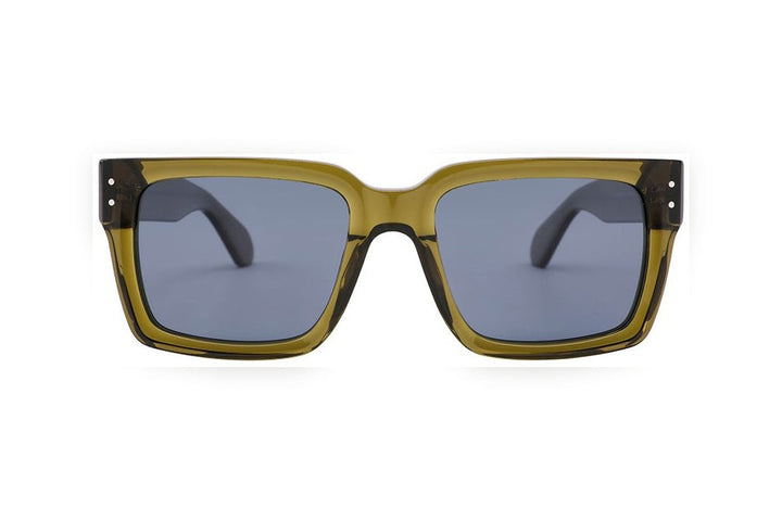 TORIN d.green / grey polarized rectangle sunglasses, front view