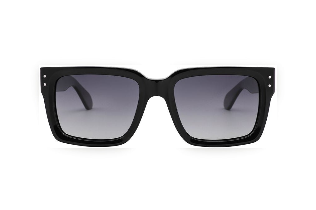 TORIN black / grey polarized rectangle sunglasses, front view