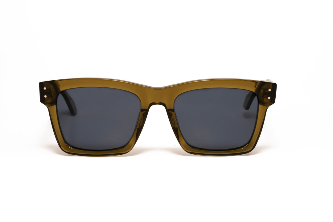 CEDRIC d.green polarized rectangle sunglasses, front view