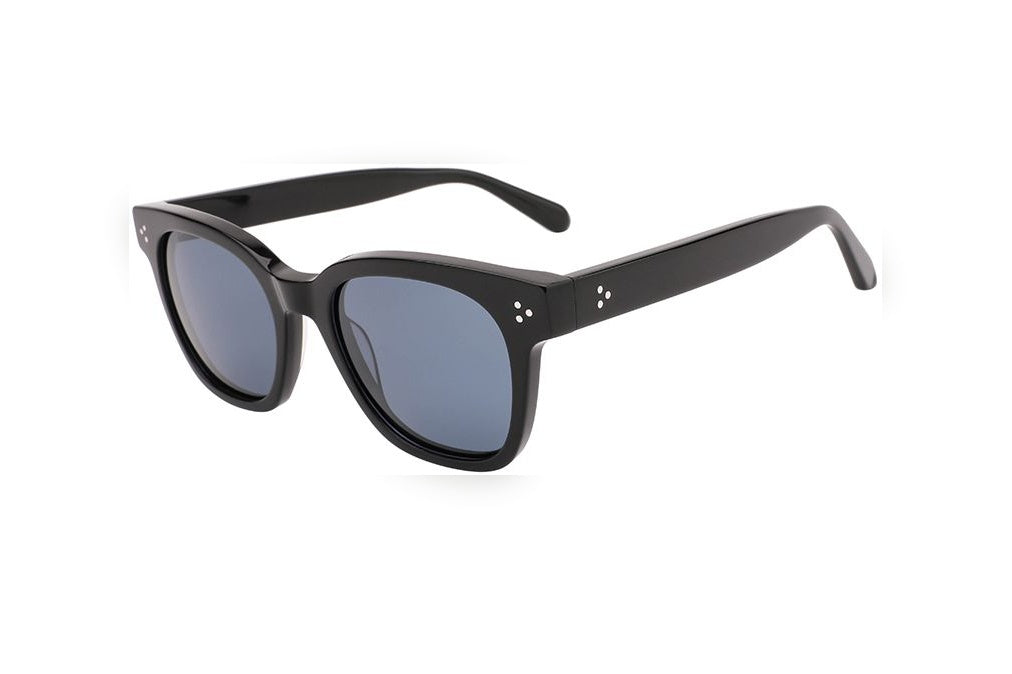MONROE black / grey polarized round sunglasses, top view