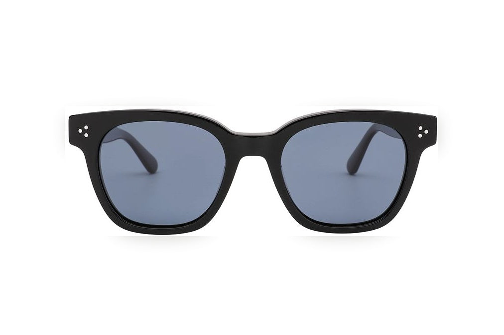 MONROE black / grey polarized round sunglasses, front view