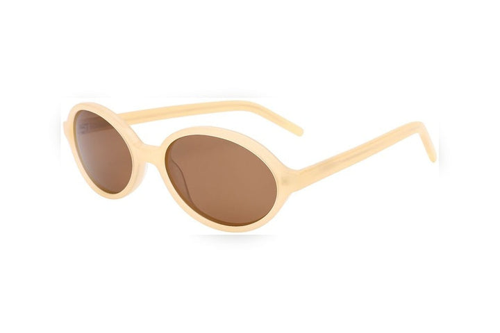 EVA milky l.beige / brown polarized oval sunglasses, top view