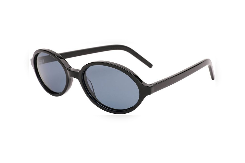 EVA black / grey polarized oval sunglasses, top view
