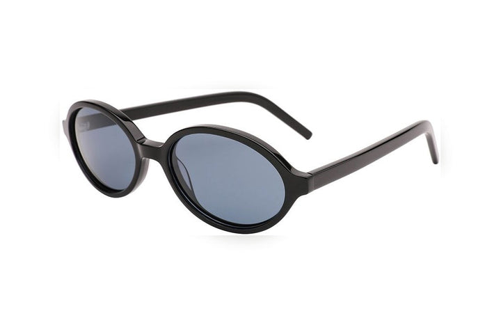 EVA black / grey polarized oval sunglasses, top view