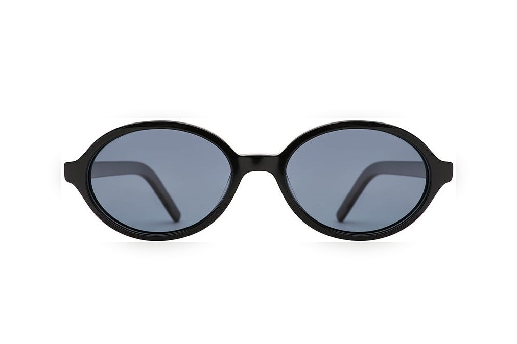 EVA black / grey polarized oval sunglasses, front view
