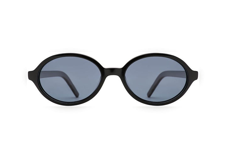 EVA black / grey polarized oval sunglasses, front view