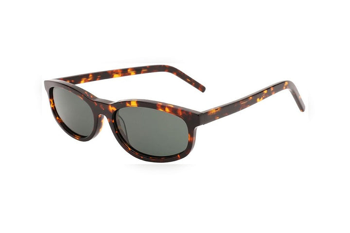 FAYE tortoise / green polarized oval sunglasses, top view