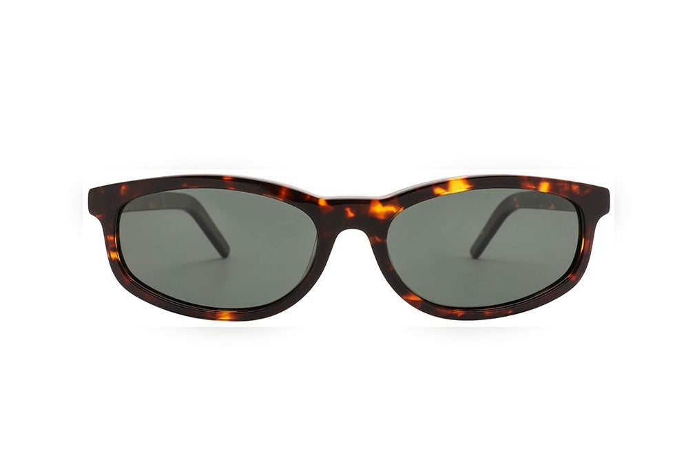 FAYE tortoise / green polarized oval sunglasses, front view