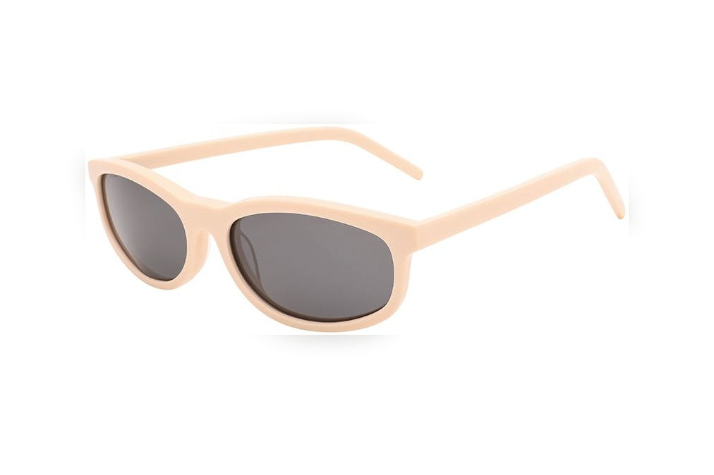 FAYE beige / grey polarized oval sunglasses, top view