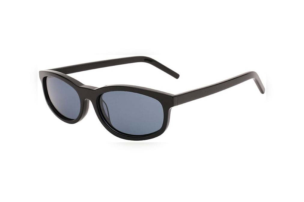 FAYE black / grey polarized oval sunglasses, top view