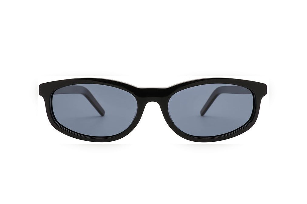FAYE black / grey polarized oval sunglasses, front view