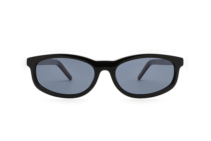 FAYE black / grey polarized oval sunglasses, front view