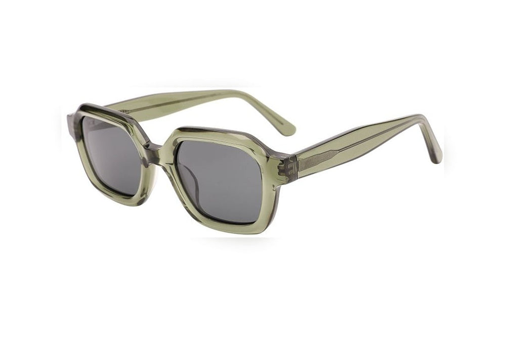 VITO blackish green crystal / grey polarized rectangle sunglasses, top view