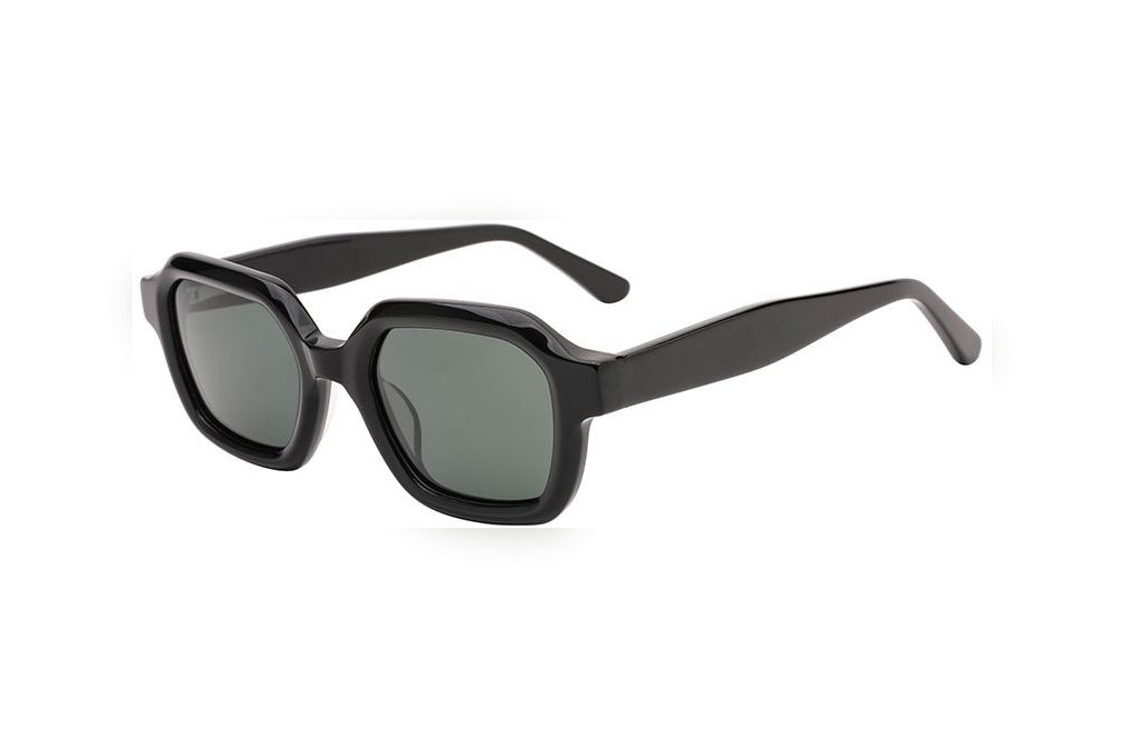 VITO black / green polarized rectangle sunglasses, top view