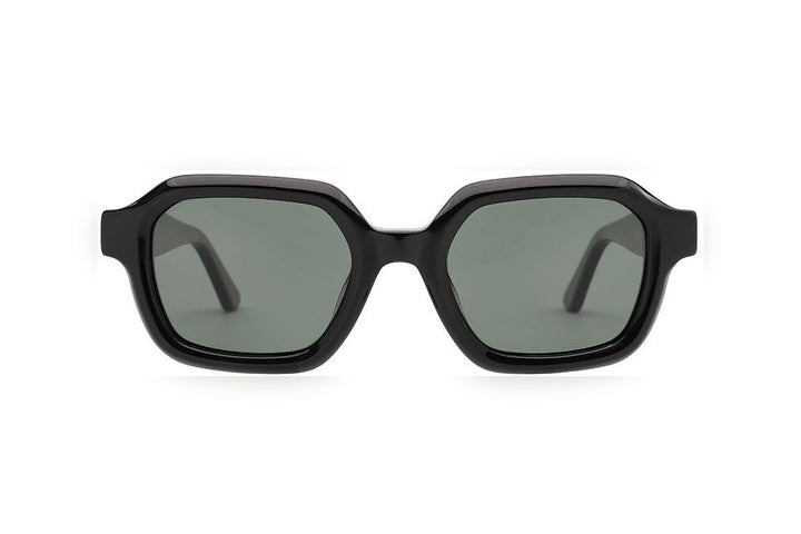 VITO black / green polarized rectangle sunglasses, front view