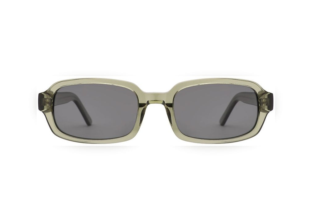 ADAAN crystal blackish green / green polarized rectangle sunglasses, front view