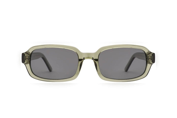 ADAAN crystal blackish green / green polarized rectangle sunglasses, front view