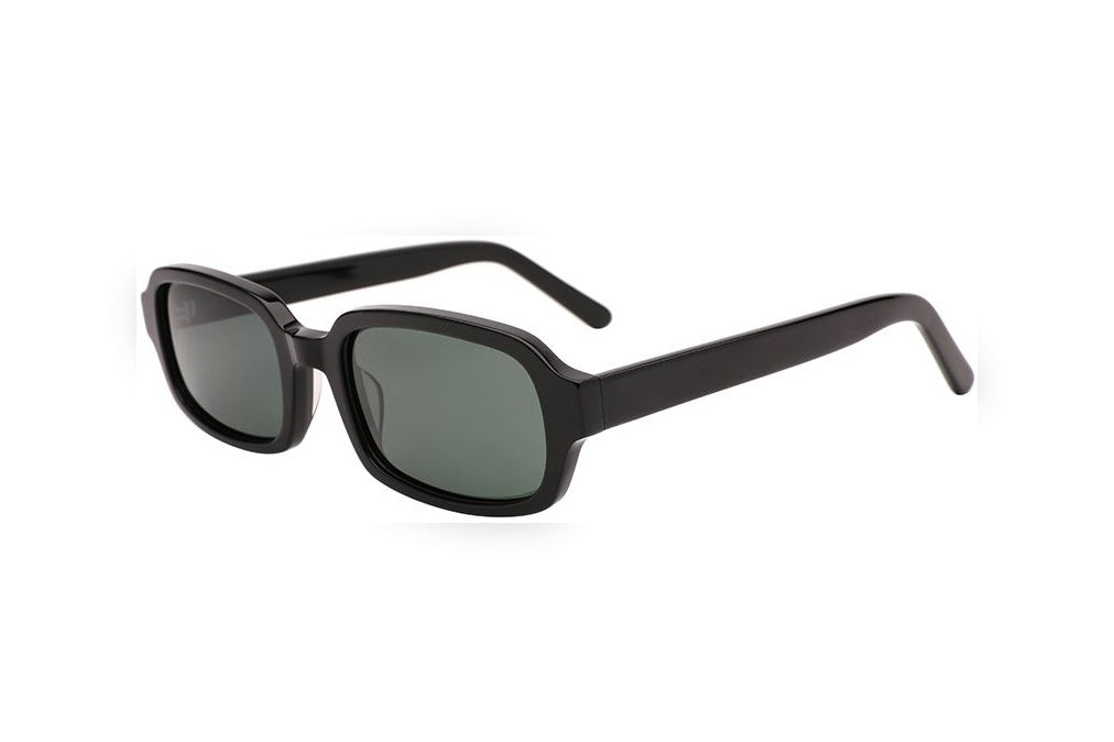 ADAAN black / brown polarized rectangle sunglasses, top view
