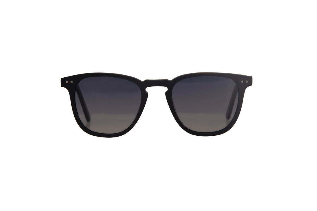 EMBER m.black polarized round sunglasses, front view