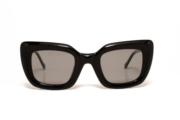 HALO black polarized square sunglasses, front view