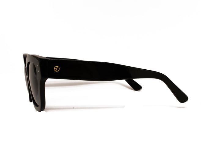 FABIAN black polarized square sunglasses, side view
