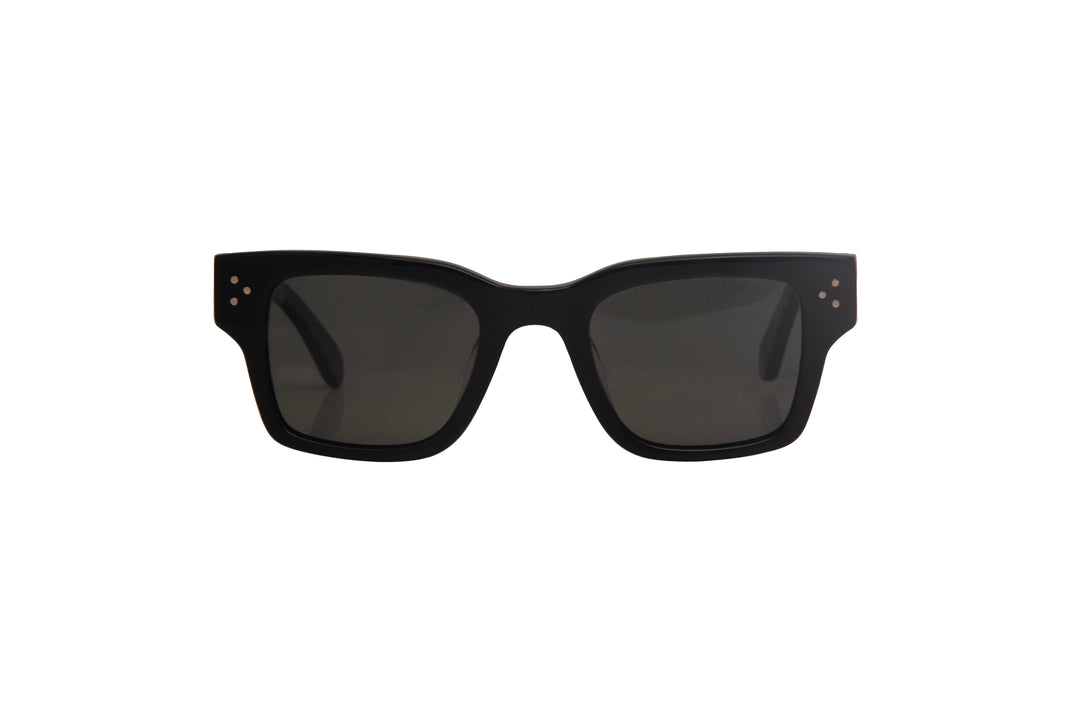HAVEN black polarized square sunglasses, front view