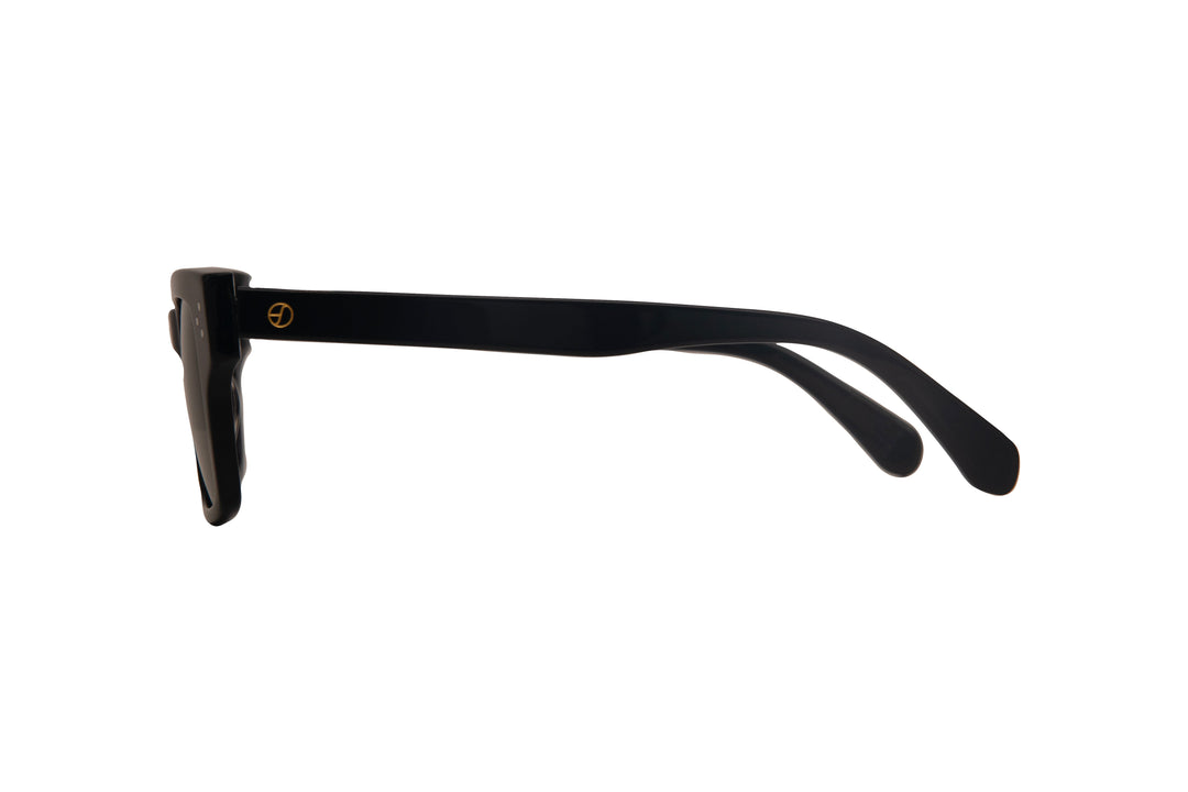 HAVEN black polarized square sunglasses, side view