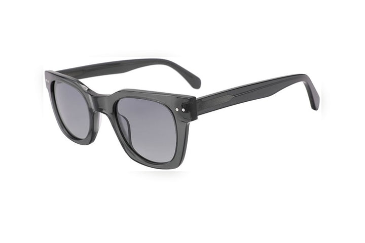 PEYTON grey crystal polarized rectangle sunglasses, top view