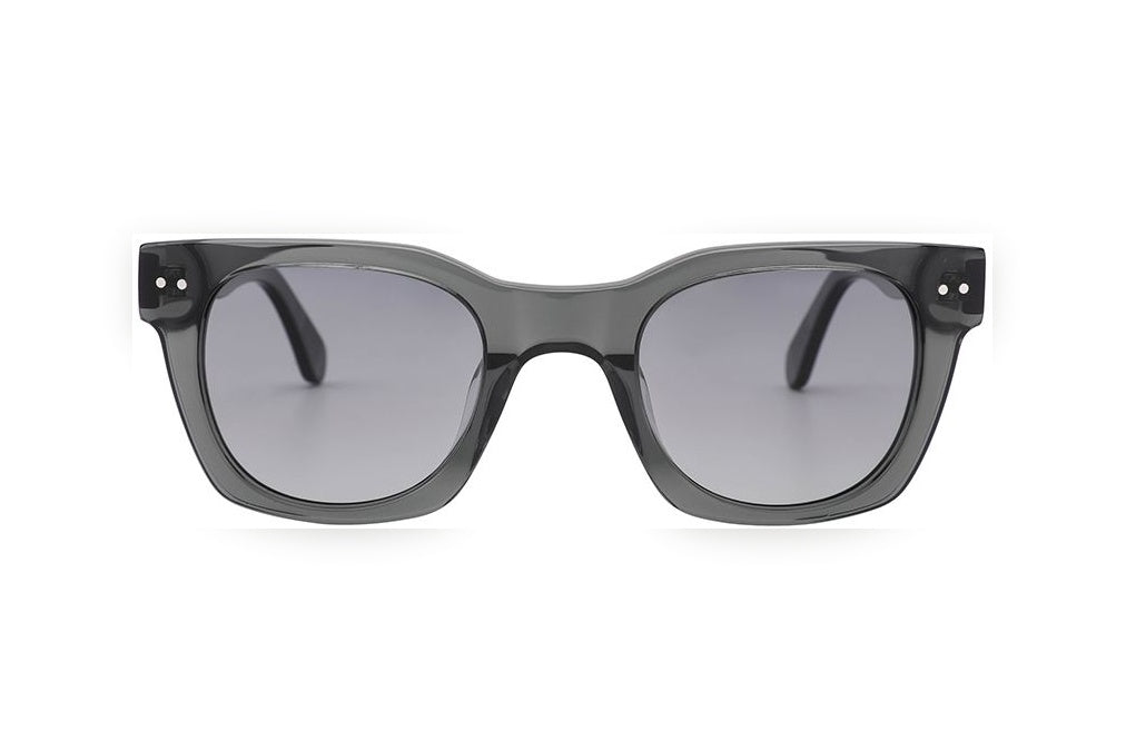 PEYTON grey crystal polarized rectangle sunglasses, front view