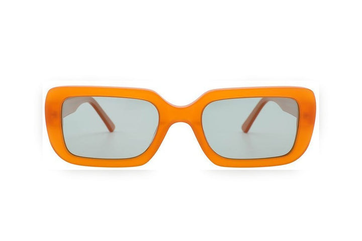 ORIGIN orange polarized rectangle sunglasses, front view